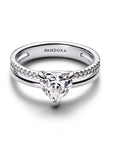 Pandora Dubbele Band Ring Met Hart 193100C01