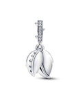 Pandora Witte Roos Sterling Zilver Dubbele Hangende Bedel 793200C01