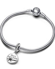 Pandora Graveerbare Sterling Zilver met Zwarte Emaille Hangende Bedel 793204C01