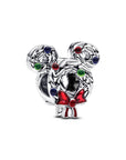 Pandora Disney-bedel met Mickey Mouse en kerstkrans - 793531C01