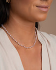 Sparkling Jewels Link Ketting Rose Quartz Mix Goudkleurig - NLK03G-G13, exclusief en kwalitatief hoogwaardig. Ontdek nu!