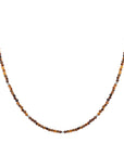 Sparkling Jewels ketting 2mm Tiger Eye Silver - 42cm +2cm NLK04S-G09