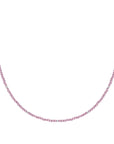 Sparkling Jewels ketting 2mm Purpl Pink Quartz Silver - 42cm +2cm NLK04S-G59