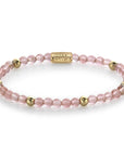 Rebel and Rose Cherry Rose - 18 ct yellow gold ionplated - 4mm Armband - RR-40062-G