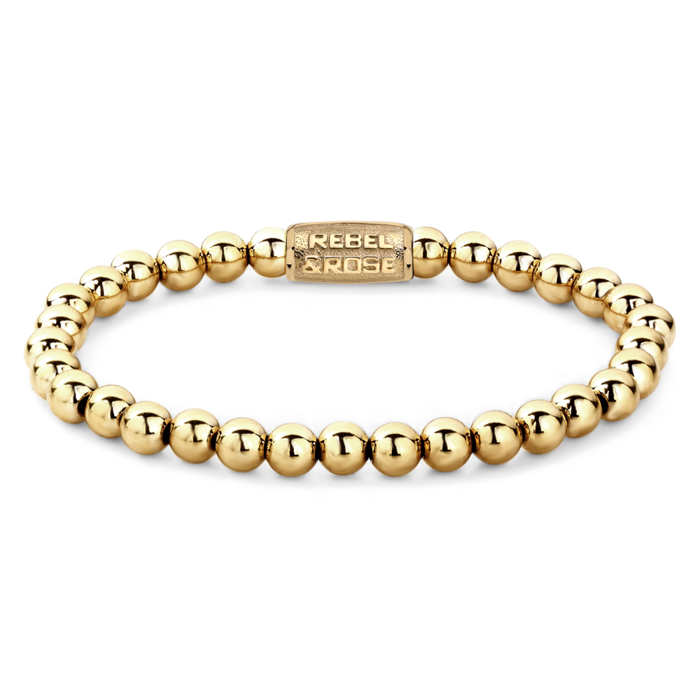 Rebel and Rose Yellow Gold Only - 6mm Armband - RR-60046-G