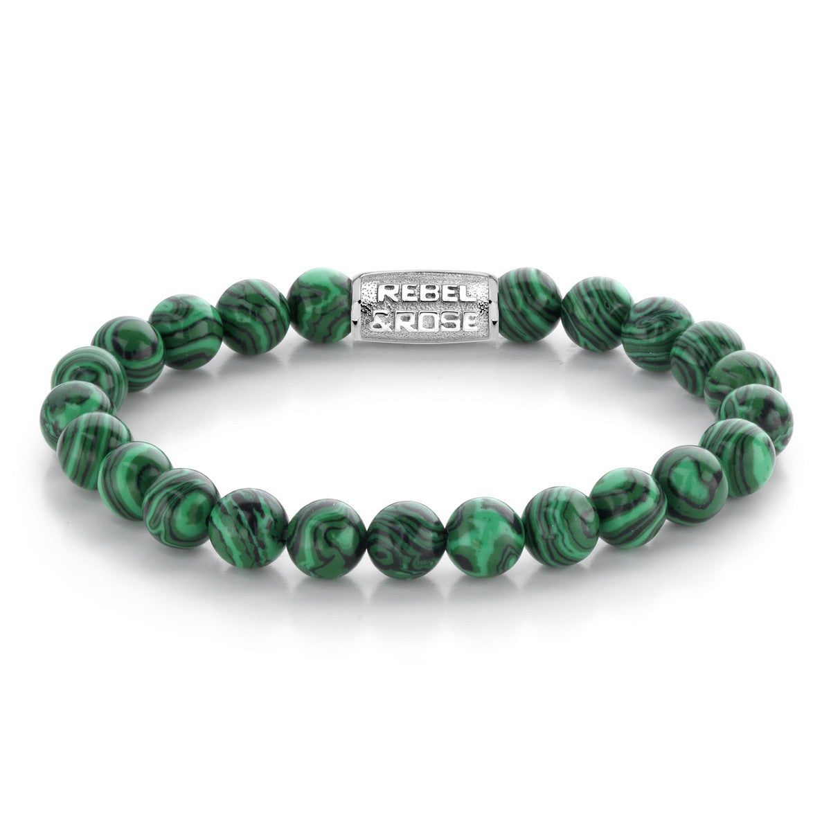 Rebel and Rose Malachite Green - 8mm Armband - RR-80080-S