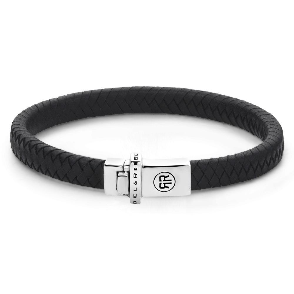 Rebel and Rose Small Braided Black Armband - RR-L0139-S