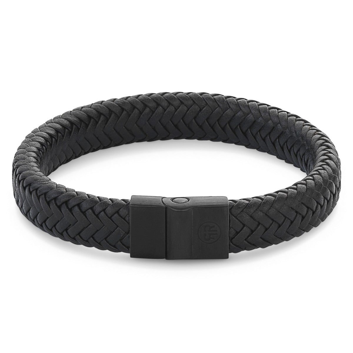 Rebel and Rose Fulletal Herringbone Black Black Armband - RR-M0020-B