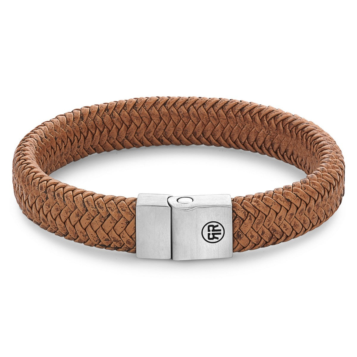 Rebel and Rose Fulletal Herringbone Cognacatt Armband - RR-M0024-S