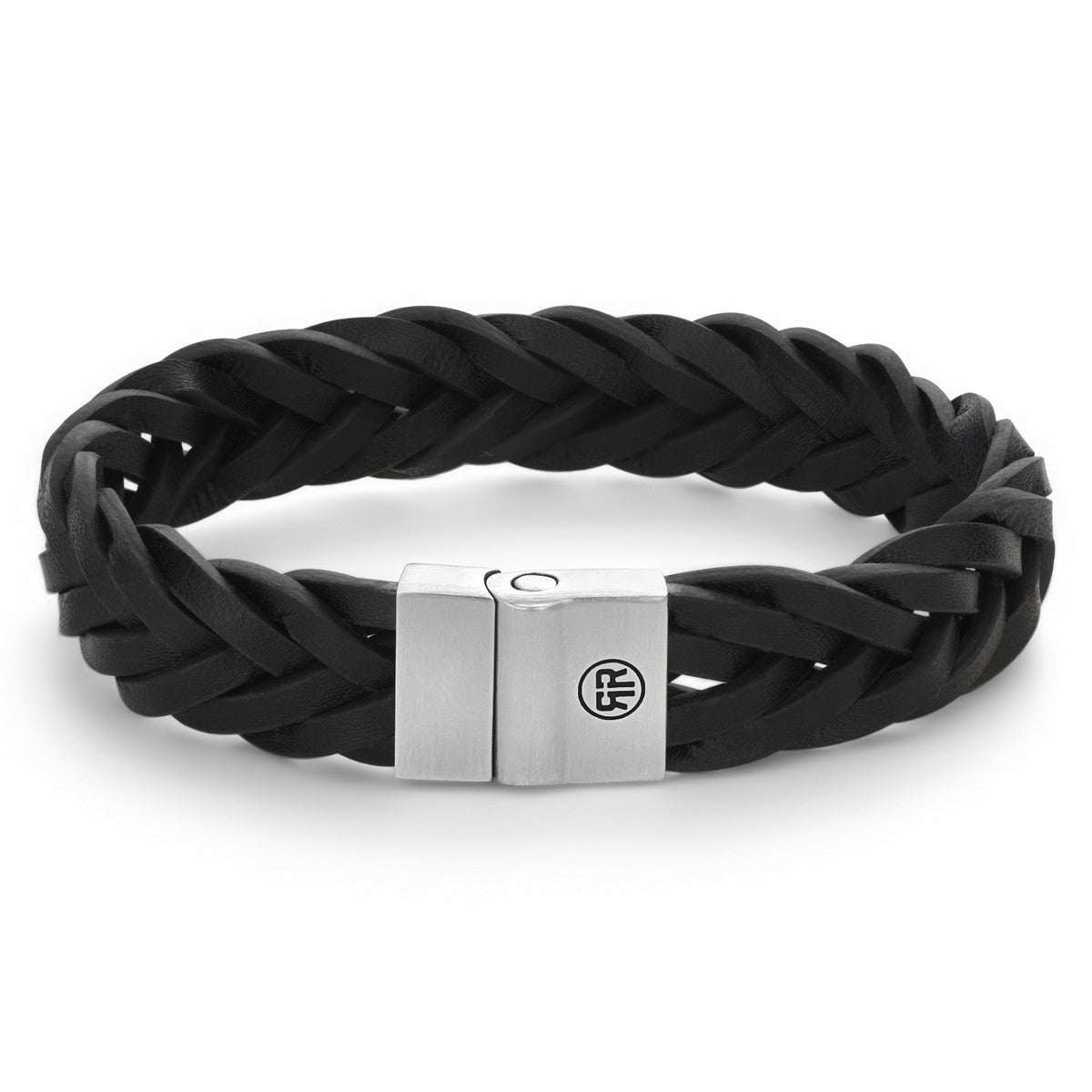 Rebel and Rose Fulletal Braided Blackatt 15mm Armband - RR-M0035-S