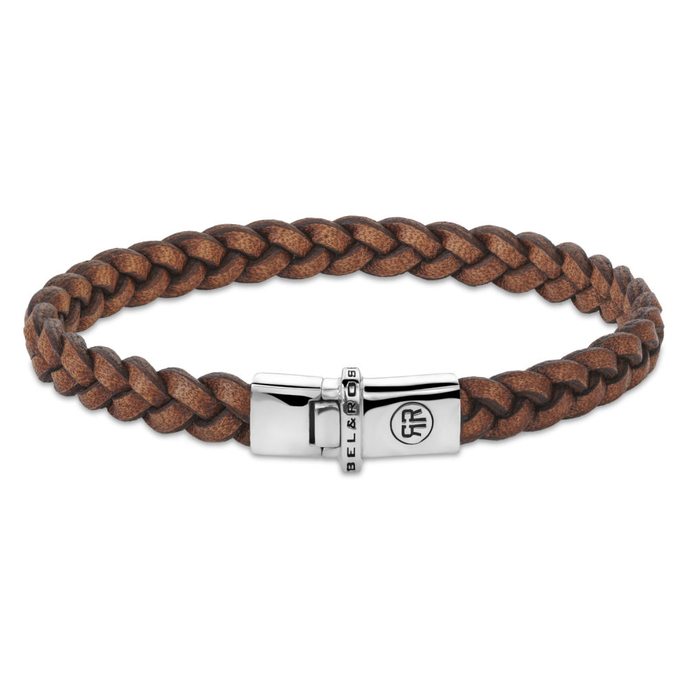 Rebel and Rose Small Braided Raw Cognac Armband - RR-L0171-S