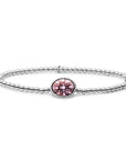 Sparkling Lewels armband Aubergine Quartz Twist - Silver SB-S-3MM-TG59