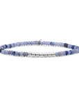 Sparkling Lewels armband Blue Aventurine 4mm Reverse Universe - Silver SB-S-4MM-RLI-G37