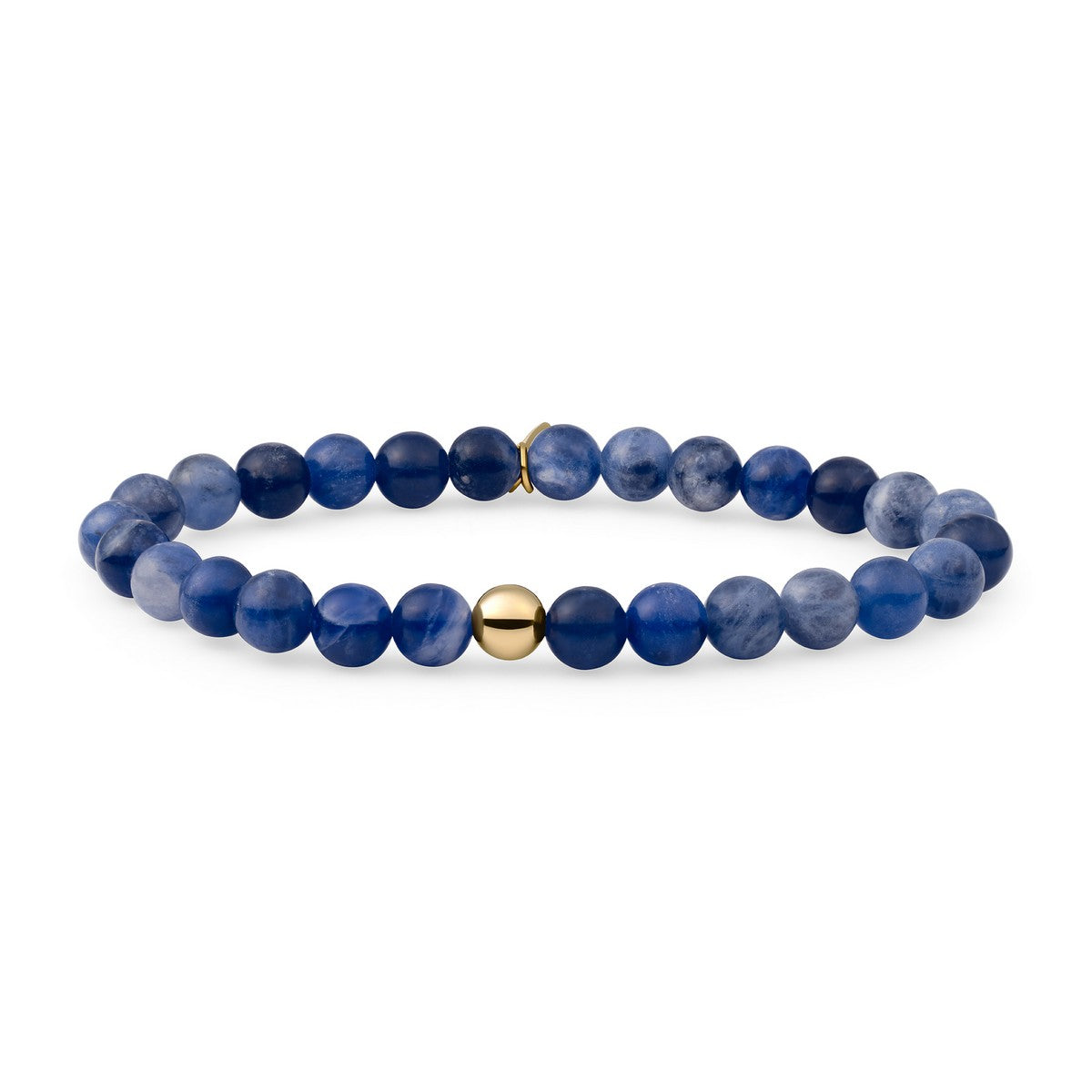 Sparkling Jewels - Armband: Sodalite Saturn large - Gold 6mm - SBG-GEM20-ADD-6MM, exclusief en kwalitatief hoogwaardig. Ontdek nu!