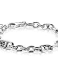 ZINZI zilveren schakel armband met zes trendy grote marine schakels 7,8mm breed 17-20cm ZIA2580