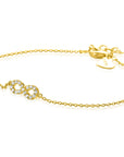 ZINZI gold plated zilveren armband met Infinity teken met witte zirkonia's 17-19cm ZIA2597Y