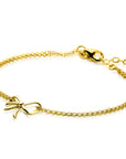 ZINZI gold plated zilveren multi-look armband met sierlijke strik 17-20cm ZIA2677