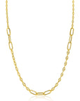 Zinzi gold plated zilveren marine schakel ketting 42-45cm ZIC2413G, exclusief en kwalitatief hoogwaardig. Ontdek nu!