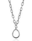 Zinzi zilveren collier 45cm met ovale hanger ZIC2481, exclusief en kwalitatief hoogwaardig. Ontdek nu!