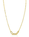 Zinzi Gold Plated Zilveren Collier met Ovale Schakels 45cm ZIC2522, exclusief en kwalitatief hoogwaardig. Ontdek nu!