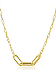 Zinzi Gold Plated Zilveren Collier met Ovale Schakels 45cm ZIC2522, exclusief en kwalitatief hoogwaardig. Ontdek nu!