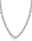 ZINZI zilveren schakel ketting 7,4mm breed 42-45cm ZIC2580