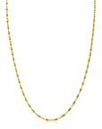 ZINZI gold plated zilveren ketting met glinsterende gedraaide schakels 1,9mm breed 43-45cm ZIC2585G