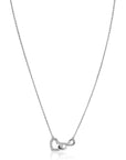 ZINZI zilveren ketting met Infinity teken verbonden met een open hart, bezet met witte zirkonia's 42-45cm ZIC2596