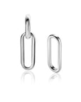 Zinzi Zilveren Oorbedels Paperclip Glad 20mm - ZICH2415, exclusief en kwalitatief hoogwaardig. Ontdek nu!