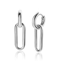 Zinzi Zilveren Oorbedels Paperclip Glad 20mm - ZICH2415, exclusief en kwalitatief hoogwaardig. Ontdek nu!