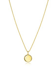 ZINZI gold plated zilveren coin hanger met parelrand voor gravure ZIH2651G (zonder collier)