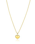 ZINZI gold plated zilveren hanger hart met parelrand voor gravure ZIH2652G (zonder collier)