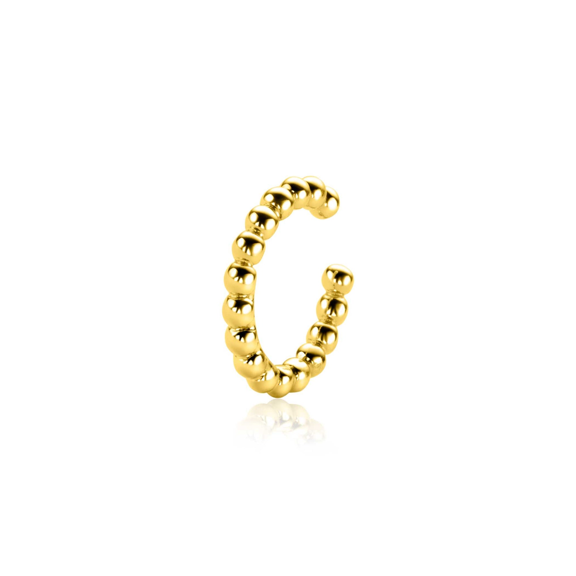 Zinzi Gold Plated Zilveren Ear Cuff Bol 14 mm - ZIO-CUFF2G, exclusief en kwalitatief hoogwaardig. Ontdek nu!