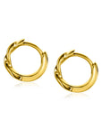 ZINZI gold plated zilveren oorringen met gedraaide buis 12 x 2mm ZIO2321G