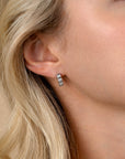 ZINZI Oorringen Zilver 13mm met Witte Zirkonia's en Luxe Klapsluiting - ZIO2686