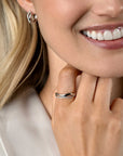 ZINZI zilveren multilook ring (6mm breed) met witte zirkonia's ZIR2629