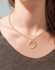 Zilveren ketting verguld - dames - zirkonia 102.8685.45