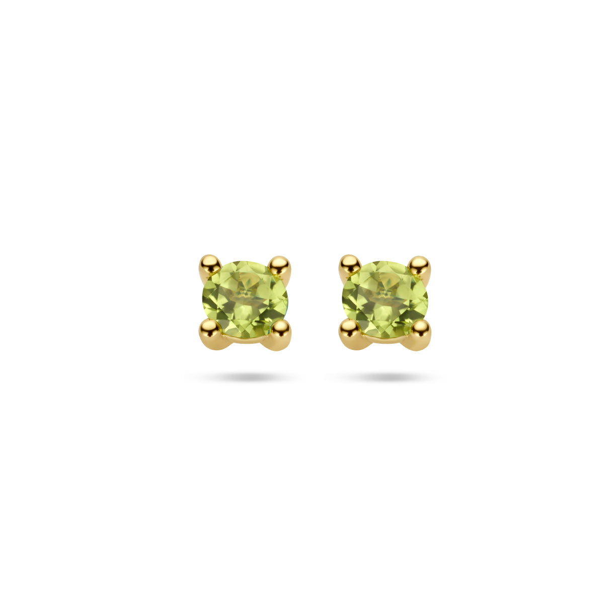 14K Geelgoud Oorknoppen Peridot 4026716