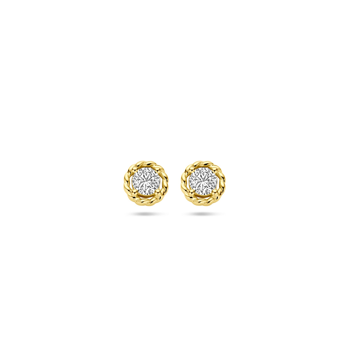 14K Geelgoud Oorknoppen Zirkonia 4030397