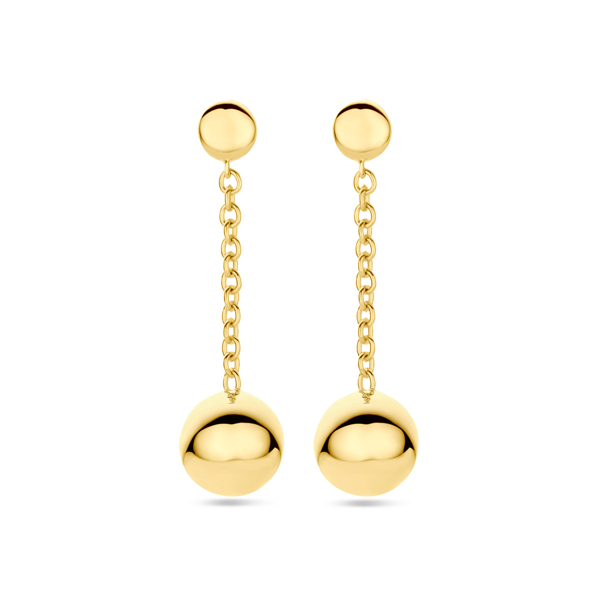 14K Geelgoud Oorhangers Bolletjes 29 Mm 4031351