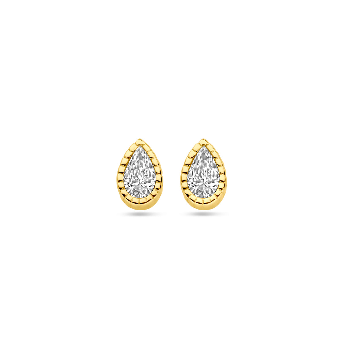 14K Geelgoud Oorknoppen Zirkonia 6 Mm 4031710