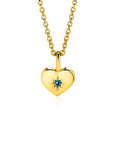 Zinzi DECEMBER hanger 12mm gold plated hart geboortesteen blauw topaas zirkonia ZIHY-DEC (zonder collier)