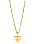 Zinzi NOVEMBER hanger 12mm gold plated hart geboortesteen champagne citrien zirkonia ZIHY-NOV (zonder collier)