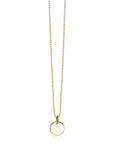 Zinzi gold plated zilveren hanger glad rond plaatje voor gravure ZIH2345G12 (zonder collier)