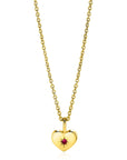 Zinzi JULI hanger 12mm gold plated hart geboortesteen rood robijn zirkonia  ZIHY-JUL (zonder collier)