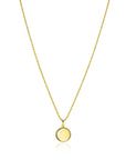 Zinzi gold plated zilveren coin hanger met parelrand voor gravure ZIH2650G (zonder collier)