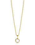 Zinzi APRIL hanger 8mm gold plated geboortesteen diamant wit zirkonia ZIH-APR (zonder collier)