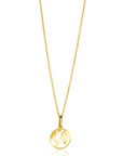 Zinzi Gold 14 krt gouden hanger met wereldkaart ZGH474 (zonder collier)