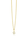 Zinzi Gold 14 krt gouden fantasie hanger met rechthoekige en ronde zirkonia's ZGH511 (zonder collier)