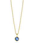 Zinzi SEPTEMBER hanger 8mm gold plated geboortesteen blauw saffier zirkonia ZIH-SEP (zonder collier)